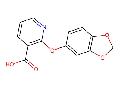 2-(1,3-Benzodioxol-5-yloxy)pyridine-3-carboxylic acid structure