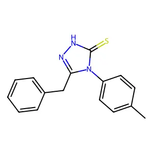 5-benzyl-4-(4-methylphenyl)-4H-1,2,4-triazole-3-thiol structure