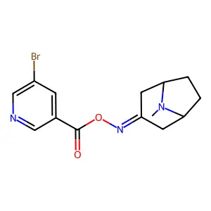 8-Methyl-8-azabicyclo(3.2.1)octan-3-one O-((5-bromo-3-pyridinyl)carbonyl)oxime structure