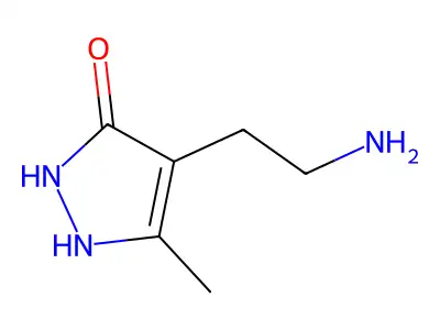 4-(2-Aminoethyl)-5-methyl-1H-pyrazol-3(2H)-one structure