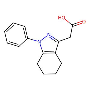 1H-Indazole-3-acetic acid, 4,5,6,7-tetrahydro-1-phenyl- structure