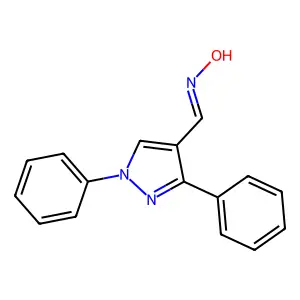 1,3-Diphenyl-1H-pyrazole-4-carboxaldehyde oxime structure