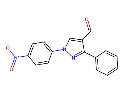 1-(4-Nitrophenyl)-3-phenyl-1H-pyrazole-4-carbaldehyde structure