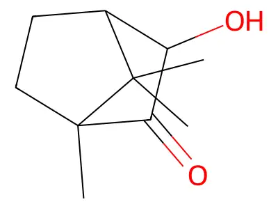 Hydroxy-3-endo-bornanone-2 structure