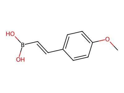 trans-2-(4-Methoxyphenyl)vinylboronic acid structure