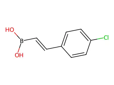 trans-2-(4-Chlorophenyl)vinylboronic acid structure