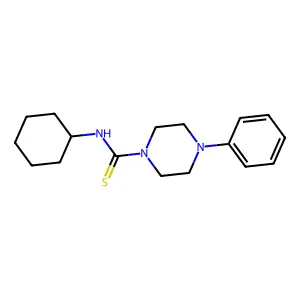 N-cyclohexyl-4-phenylpiperazine-1-carbothioamide structure