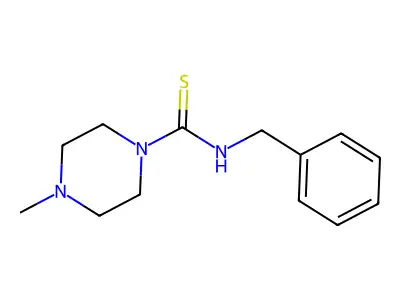 N-benzyl-4-methylpiperazine-1-carbothioamide structure