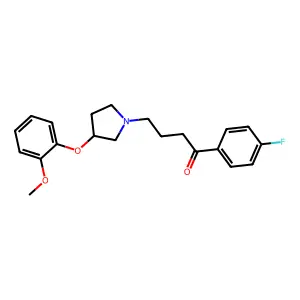 1-(4-Fluorophenyl)-4-(3-(2-methoxyphenoxy)-1-pyrrolidinyl)-1-butanone structure