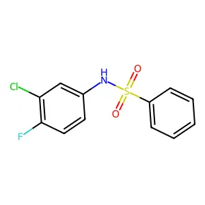 N-(3-chloro-4-fluorophenyl)benzenesulfonamide structure