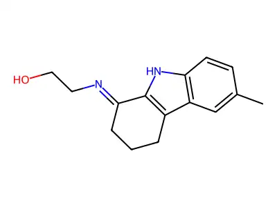 2-((2,3,4,9-Tetrahydro-6-methyl-1H-carbazol-1-ylidene)amino)ethanol structure