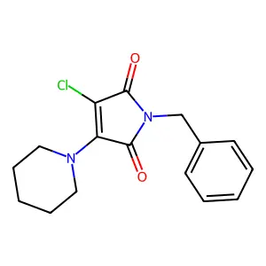 1-Benzyl-3-chloro-4-piperidin-1-ylpyrrole-2,5-dione structure