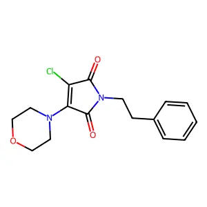 3-chloro-4-(4-morpholinyl)-1-(2-phenylethyl)-1H-pyrrole-2,5-dione structure