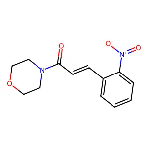 Morpholine, 4-(o-nitrocinnamoyl)-, (E)- structure