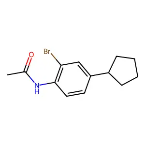N-(2-Bromo-4-cyclopentylphenyl)ethanimidic acid structure