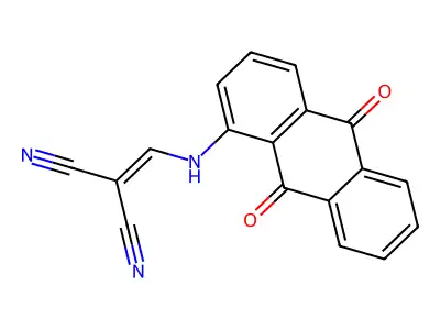 (((9,10-Dioxoanthryl)amino)methylene)methane-1,1-dicarbonitrile structure