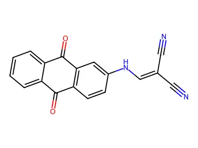 (((9,10-Dioxo-2-anthryl)amino)methylene)methane-1,1-dicarbonitrile structure