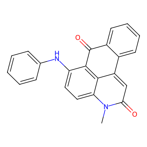 3-methyl-6-(phenylamino)-2H-naphtho[1,2,3-de]quinoline-2,7(3H)-dione structure