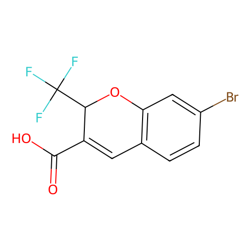 7-bromo-2-(trifluoromethyl)-2H-chromene-3-carboxylic Acid structure