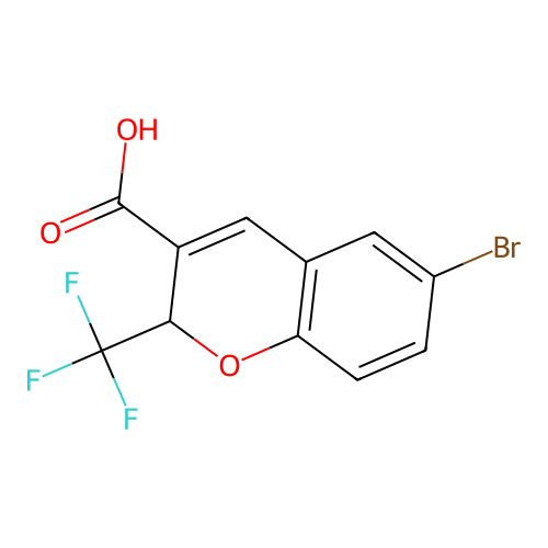 6-bromo-2-(trifluoromethyl)-2H-chromene-3-carboxylic Acid structure