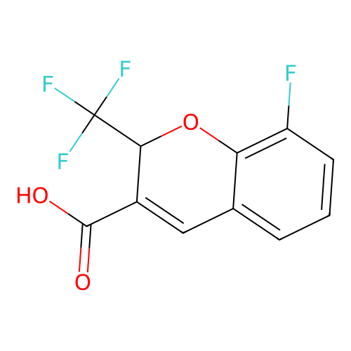 8-fluoro-2-(trifluoromethyl)-2H-chromene-3-carboxylic Acid structure
