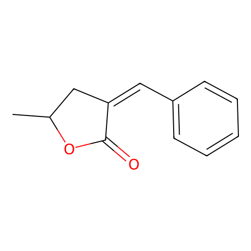 (3Z)-3-benzylidene-5-methyloxolan-2-one structure