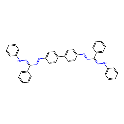 N'-anilino-N-[4-[4-[[(E)-N-anilino-C-phenylcarbonimidoyl]diazenyl]phenyl]phenyl]iminobenzenecarboximidamide structure