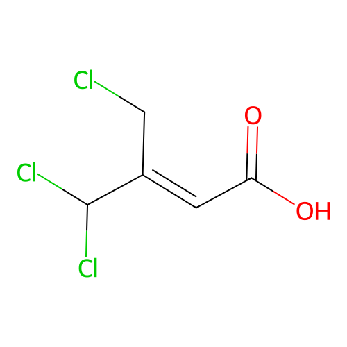 3-Chloromethyl-4,4-dichlorobutenoic acid structure