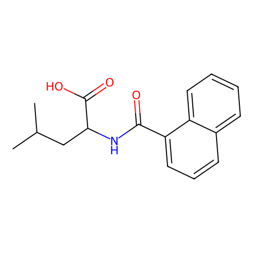 (2S)-4-methyl-2-[(naphthalen-1-yl)formamido]pentanoic acid structure