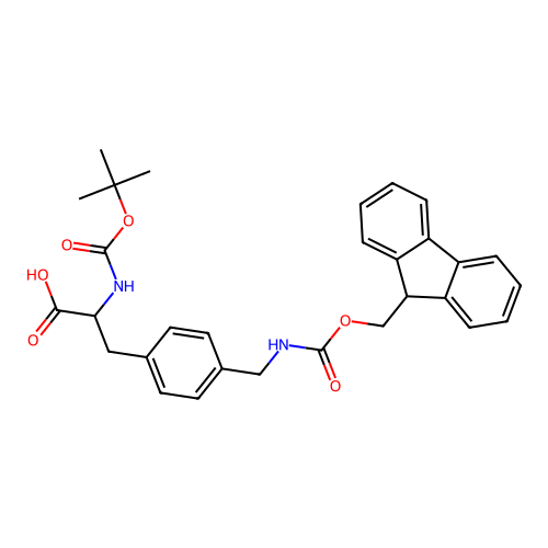 Boc-L-4-aminomethylphe(Fmoc) structure