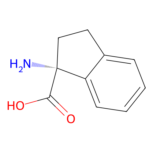 (R)-1-Amino-2,3-dihydro-1H-indene-1-carboxylic acid structure