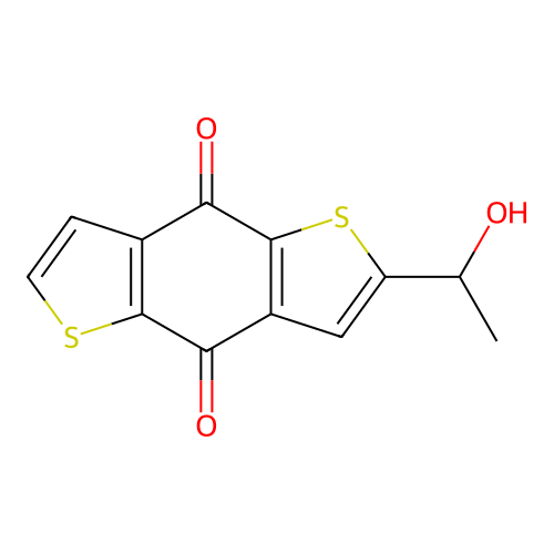 Benzo[1,5-b']dithiophene-4,8-dione, 2-(1-hydroxyethyl)- structure