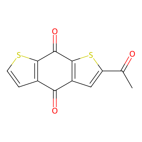 Benzo[1,4-b']dithiophene-4,8-dione, 2-acetyl- structure