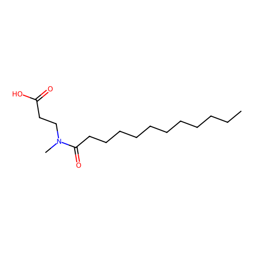 Lauroyl methyl beta-alanine structure