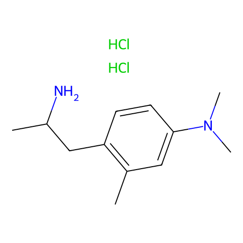 4-(2-Aminopropyl)-N,N,3-trimethylaniline--hydrogen chloride (1/2) structure