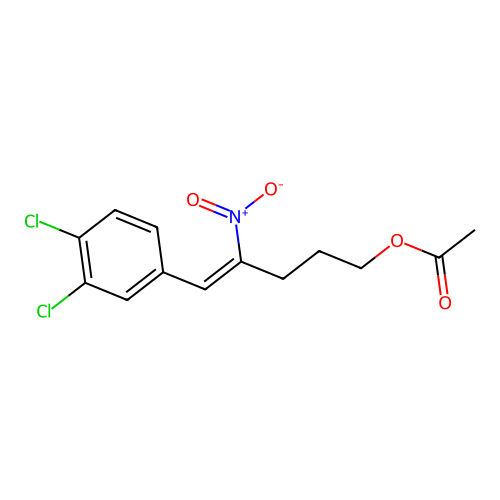 [(Z)-5-(3,4-dichlorophenyl)-4-nitropent-4-enyl] acetate structure