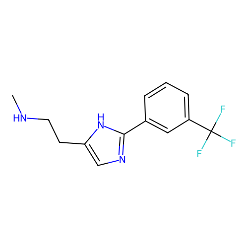 N-methyl-2-[2-[3-(trifluoromethyl)phenyl]-1H-imidazol-5-yl]ethanamine structure