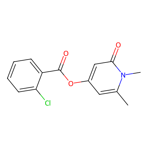1,6-Dimethyl-2-oxo-1,2-dihydro-4-pyridinyl 2-chlorobenzoate structure