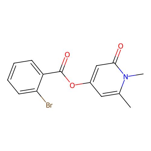1,6-Dimethyl-2-oxo-1,2-dihydro-4-pyridinyl 2-bromobenzoate structure