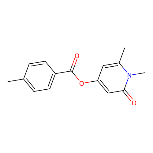 1,6-Dimethyl-2-oxo-1,2-dihydro-4-pyridinyl 4-methylbenzoate structure