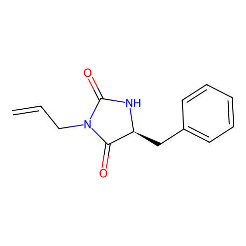 (5S)-5-benzyl-3-(prop-2-en-1-yl)imidazolidine-2,4-dione structure