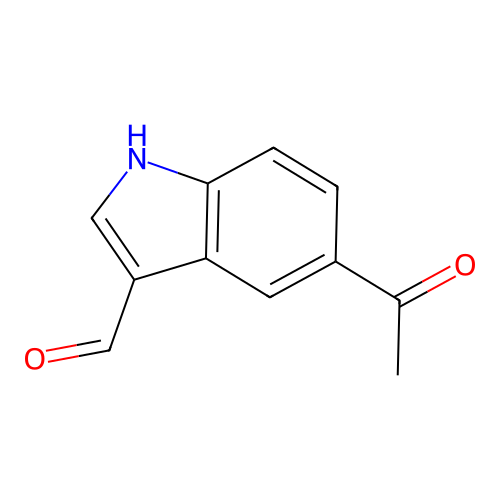5-acetyl-1H-indole-3-carbaldehyde structure