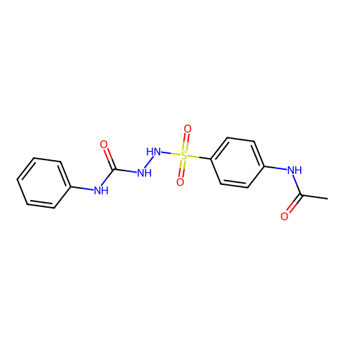 2-{[4-(acetylamino)phenyl]sulfonyl}-N-phenylhydrazinecarboxamide structure