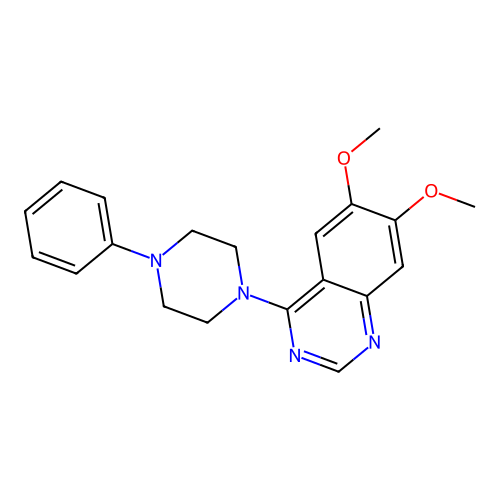 6,7-Dimethoxy-4-(4-phenylpiperazin-1-yl)quinazoline structure