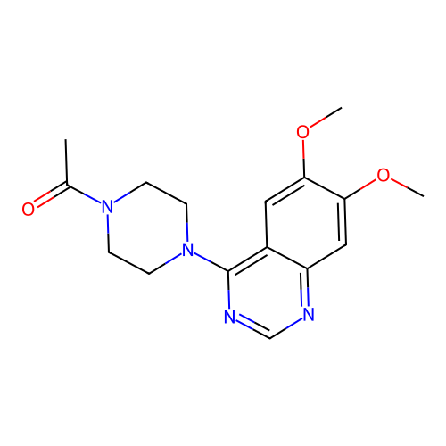 1-[4-(6,7-Dimethoxyquinazolin-4-yl)piperazin-1-yl]ethanone structure