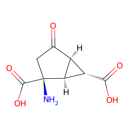 (1S,2S,5R,6R)-2-Amino-4-oxobicyclo[3.1.0]hexane-2,6-dicarboxylic acid structure