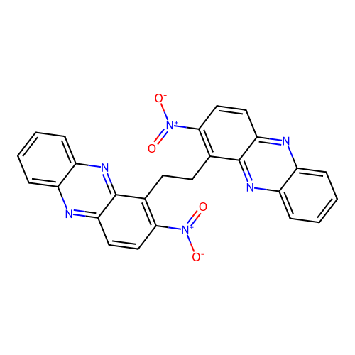 Phenazine, 1,1'-ethylenebis[2-nitro- structure