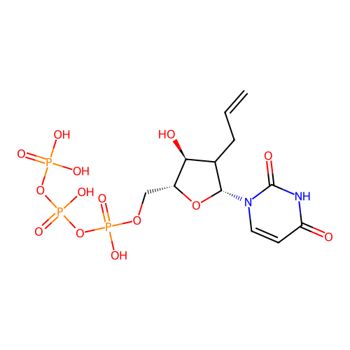 uridine 5'-(tetrahydrogen triphosphate), 2'-deoxy-2'-(2-propenyl)- structure