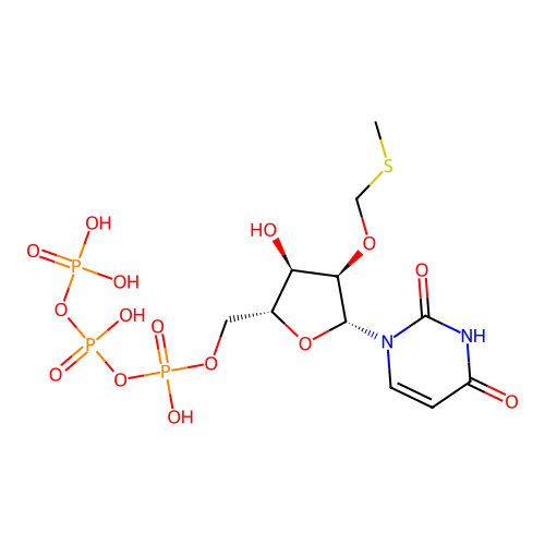 cytidine 5'-(tetrahydrogen triphosphate), 2'-O-[(methylthio)methyl] structure
