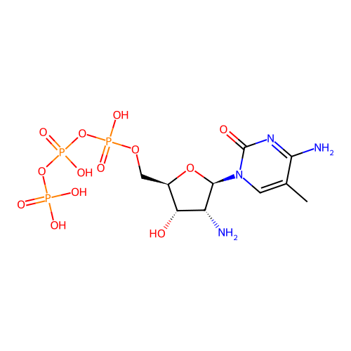 cytidine 5'-(tetrahydrogen triphosphate), 2'-amino-2'-deoxy-5-methyl- structure
